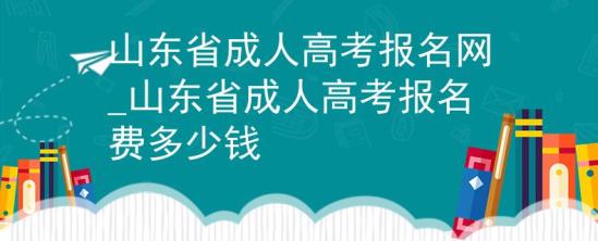 山东省成人高考报名网_山东省成人高考报名费多少钱