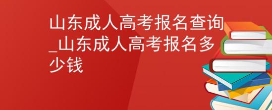 山东成人高考报名查询_山东成人高考报名多少钱