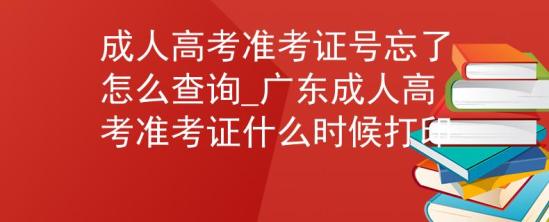 成人高考准考证号忘了怎么查询_广东成人高考准考证什么时候打印