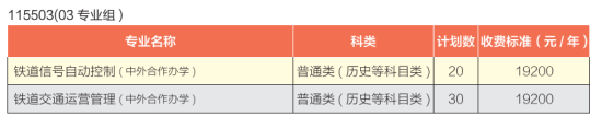 南京铁道职业技术学院中外合作办学专业有哪些？