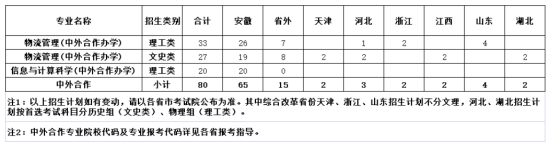 合肥学院中外合作办学专业有哪些？