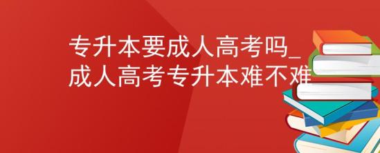 专升本要成人高考吗_成人高考专升本难不难