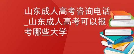 山東成人高考咨詢電話_山東成人高考可以報考哪些大學