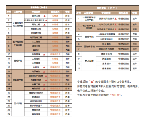 湖南信息學(xué)院有哪些專業(yè)？