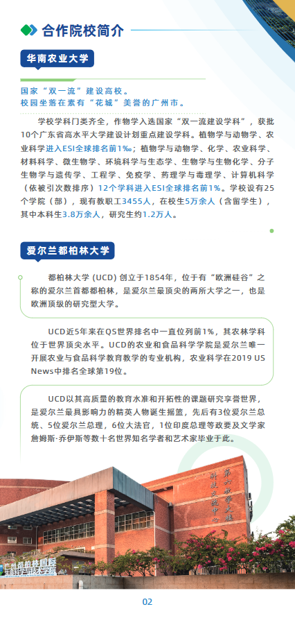 2023华南农业大学中外合作办学招生简章