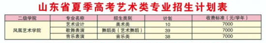 潍坊工程职业学院艺术类专业有哪些？