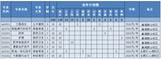 合肥職業(yè)技術(shù)學(xué)院有哪些專業(yè)？