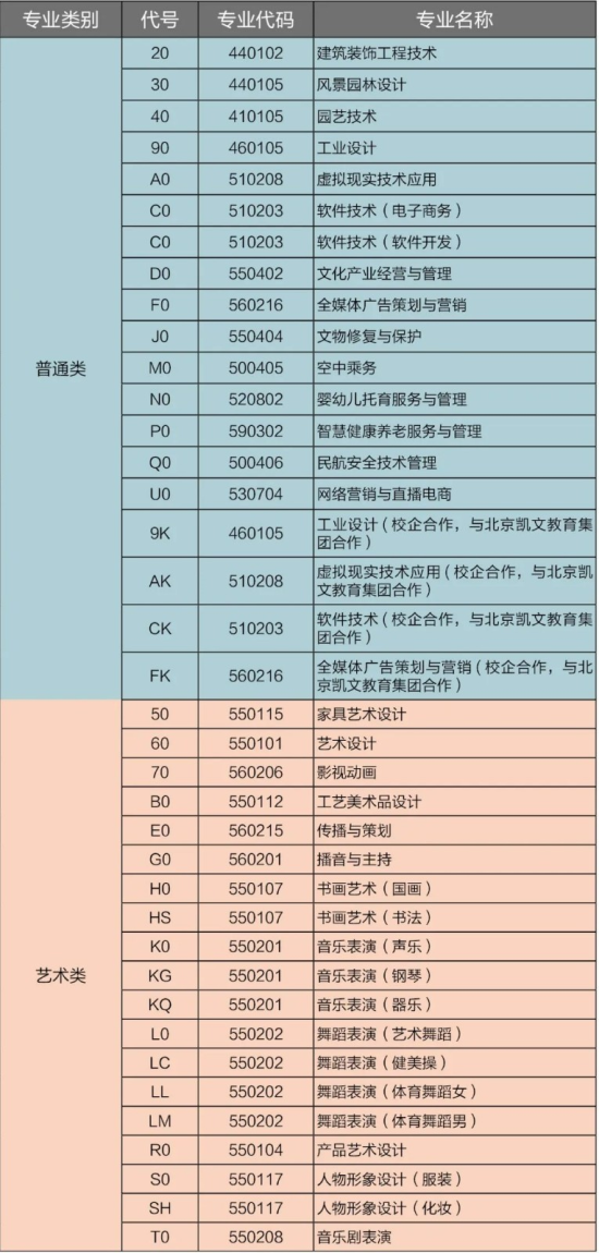 山东艺术设计职业学院有哪些专业？