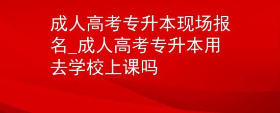 成人高考专升本现场报名_成人高考专升本用去学校上课吗