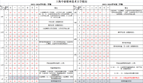 2023年上海中侨职业技术大学新生开学时间