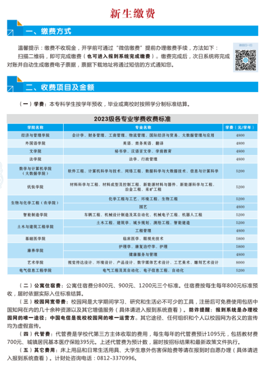 2023年攀枝花学院新生开学时间-报到需要带什么东西