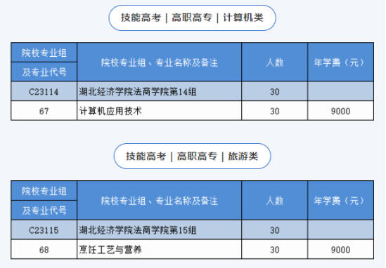 湖北经济学院法商学院有专科专业吗