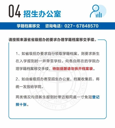 2023年中国地质大学（武汉）新生开学时间-报到需要带什么东西