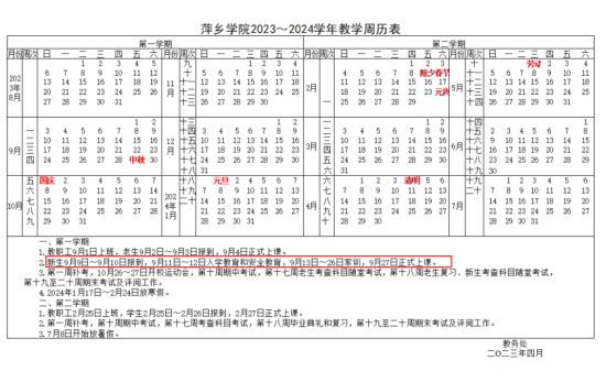 2023年萍鄉(xiāng)學(xué)院新生開學(xué)時(shí)間