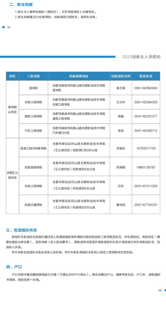 2023年合肥職業(yè)技術(shù)學(xué)院新生開(kāi)學(xué)時(shí)間-報(bào)到需要帶什么東西