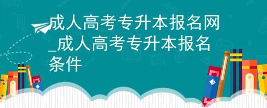 成人高考专升本报名网_成人高考专升本报名条件