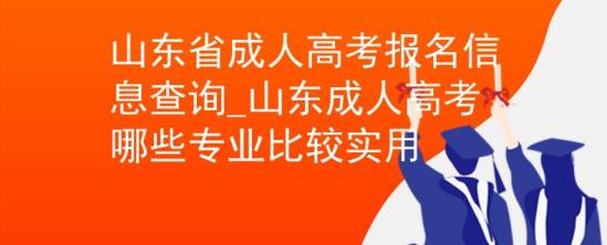 山東省成人高考報(bào)名信息查詢_山東成人高考哪些專業(yè)比較實(shí)用