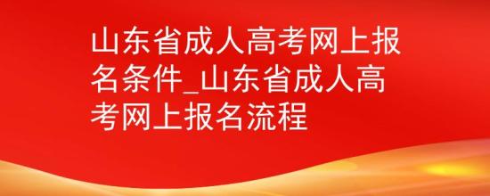 山東省成人高考網(wǎng)上報名條件_山東省成人高考網(wǎng)上報名流程