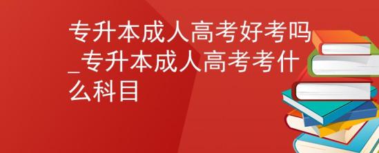 專升本成人高考好考嗎_專升本成人高考考什么科目