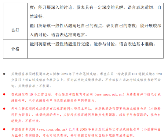 2023年下半年新疆英语四六级考试时间