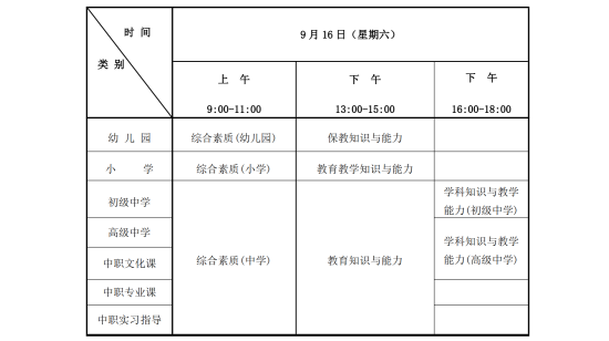 2023年下半年海南教師資格證考試時(shí)間