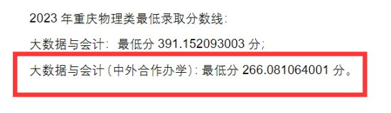 2023四川財經(jīng)職業(yè)學(xué)院中外合作辦學(xué)分?jǐn)?shù)線（含2021-2022歷年）