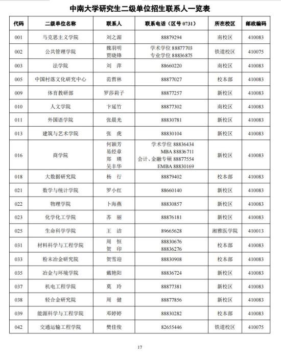 中南大學(xué)2024年碩士研究生招生簡章