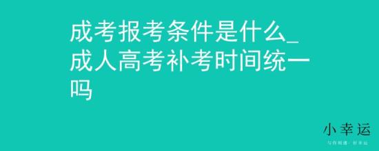 成考報考條件是什么_成人高考補考時間統(tǒng)一嗎