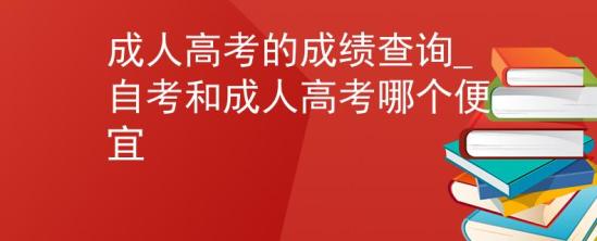 成人高考的成績(jī)查詢_自考和成人高考哪個(gè)便宜