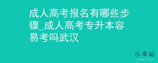 成人高考報(bào)名有哪些步驟_成人高考專升本容易考嗎武漢