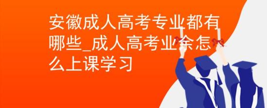 安徽成人高考專業(yè)都有哪些_成人高考業(yè)余怎么上課學(xué)習(xí)