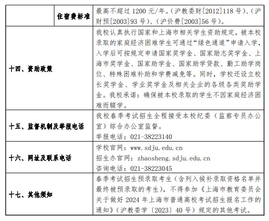 2024上海电机学院春季高考招生简章 招生专业及计划