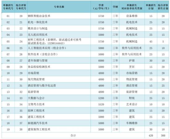 萊蕪職業(yè)技術(shù)學(xué)院2024單招和綜合評(píng)價(jià)招生專業(yè)及計(jì)劃