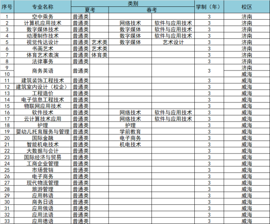 山東外事職業(yè)大學有?？茖I(yè)嗎