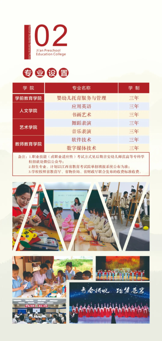 2024年吉安幼兒師范高等?？茖W校單招簡章