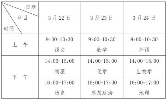 安徽2024學(xué)業(yè)水平合格性考試時(shí)間及科目安排 哪天考試