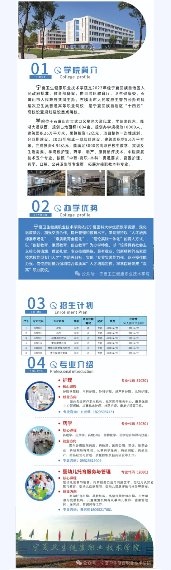 2024年寧夏衛(wèi)生健康職業(yè)技術(shù)學(xué)院分類考試招生簡章