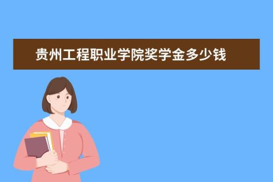 贵州工程职业学院奖学金多少钱  贵州工程职业学院奖学金设置情况