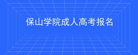 保山学院成人高考报名