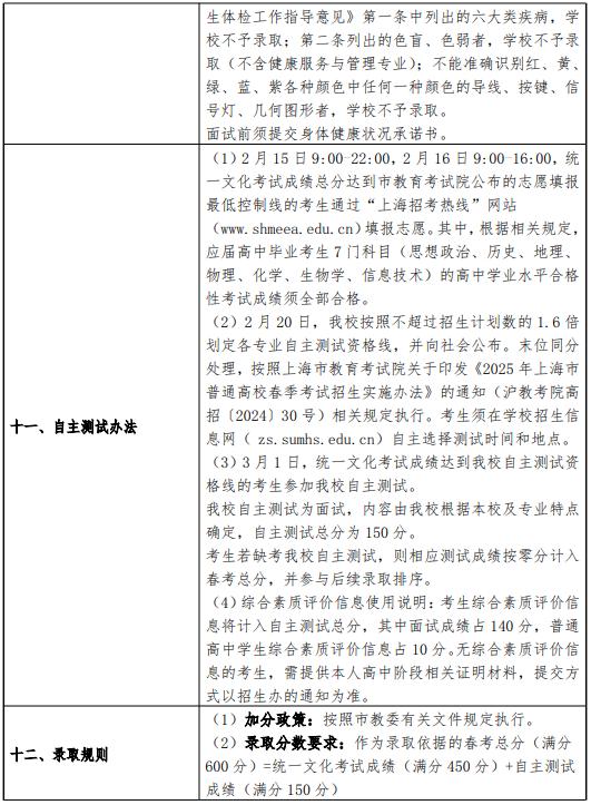 2025上海健康醫(yī)學(xué)院春季高考招生簡(jiǎn)章 招生專業(yè)及計(jì)劃