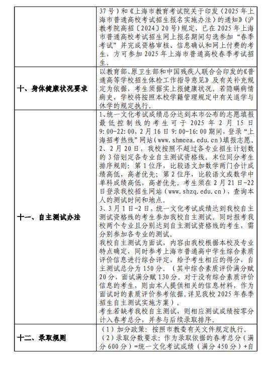 2025上海中僑職業(yè)技術(shù)大學(xué)春季高考招生簡章 招生專業(yè)及計(jì)劃