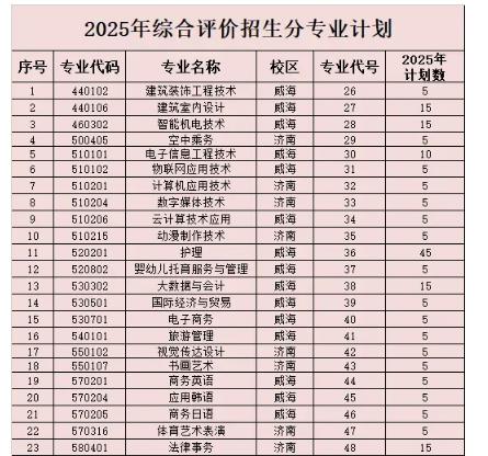 2025年山東外事職業(yè)大學(xué)單招綜評(píng)招生計(jì)劃及專業(yè)